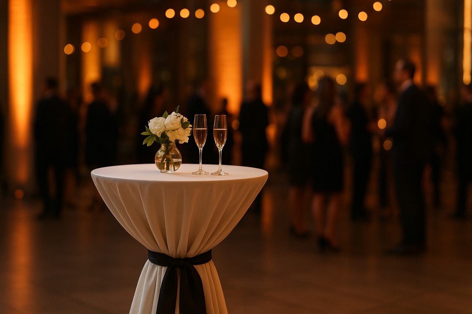 Cocktail high-top table for mingling